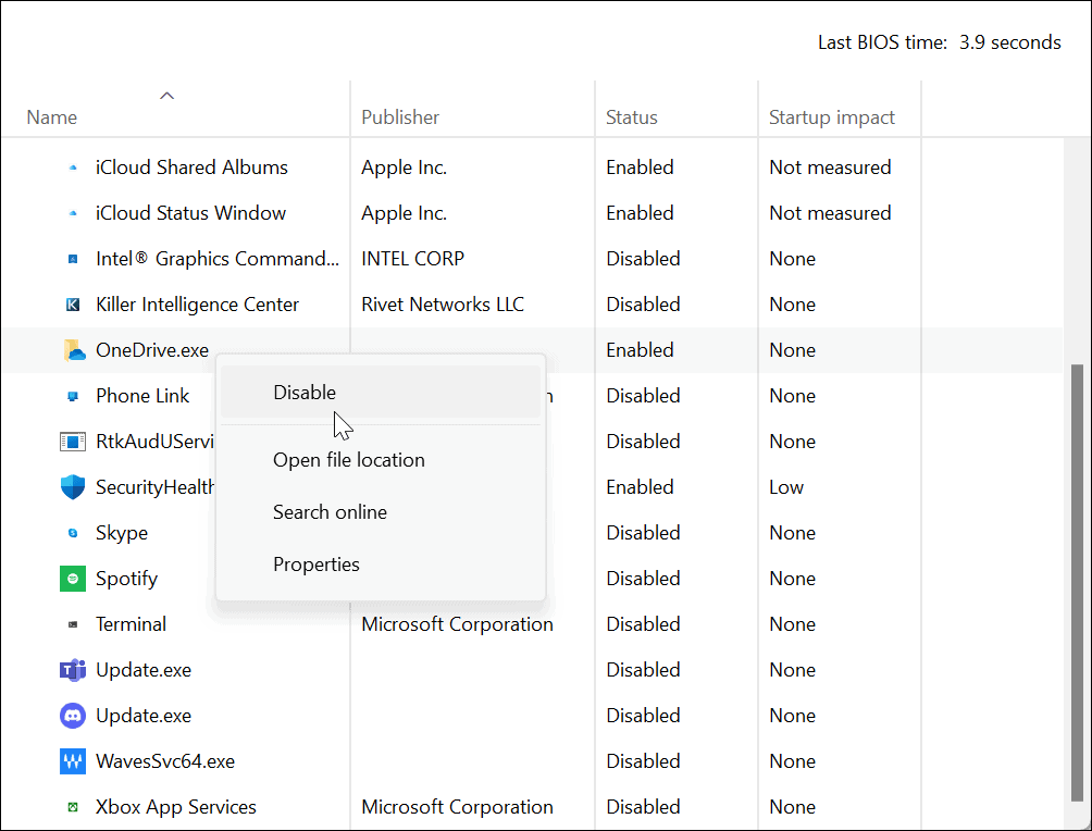 Desativar o OneDrive no Windows 11