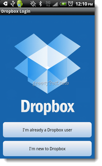 Android Dropbox Instalar o Dropbox Login