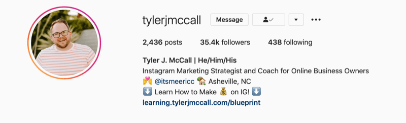 Tyler J. Biografia de McCall Instagram