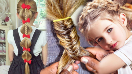 Quais são os penteados das crianças que podem ser feitos em casa? Penteados de escola práticos e fáceis