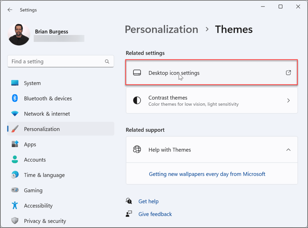 Personalize os ícones do sistema Windows 11