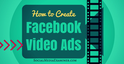 criar anúncios de vídeo do Facebook