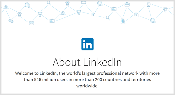 Estatísticas do LinkedIn observam que a plataforma tem milhões de membros e alcance global.