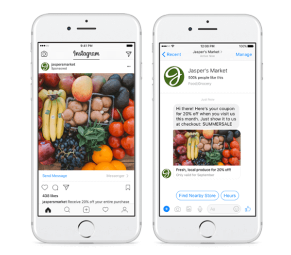 O Facebook expande os anúncios do Messenger para o Instagram.