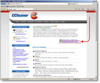 Faça o download do CCleaner para limpar / excluir com segurança arquivos e cache do Windows