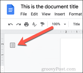 Mostrar o esboço do Google Docs