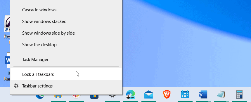 corrigir a barra de tarefas do Windows mostrando em tela cheia