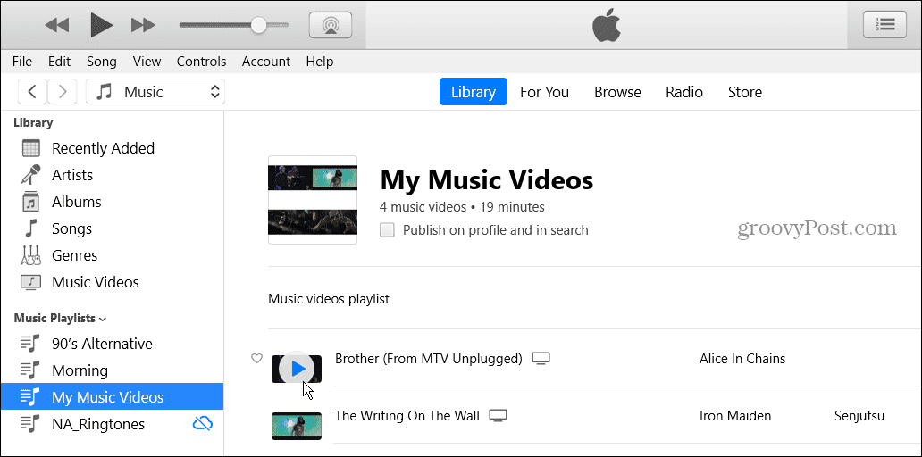 Como criar listas de reprodução de vídeo no Apple Music