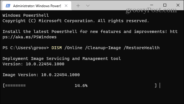Verificação do DISM Windows 11