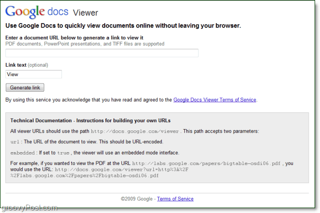 Use o Google Docs Viewer para abrir e visualizar a maioria dos documentos online
