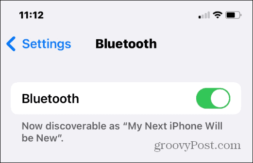 alterar o nome do bluetooth no iPhone