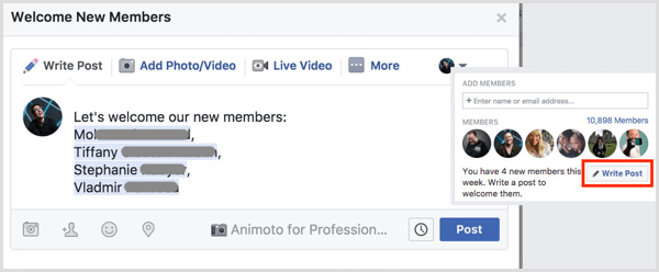 Grupo do Facebook dá as boas-vindas a novos membros