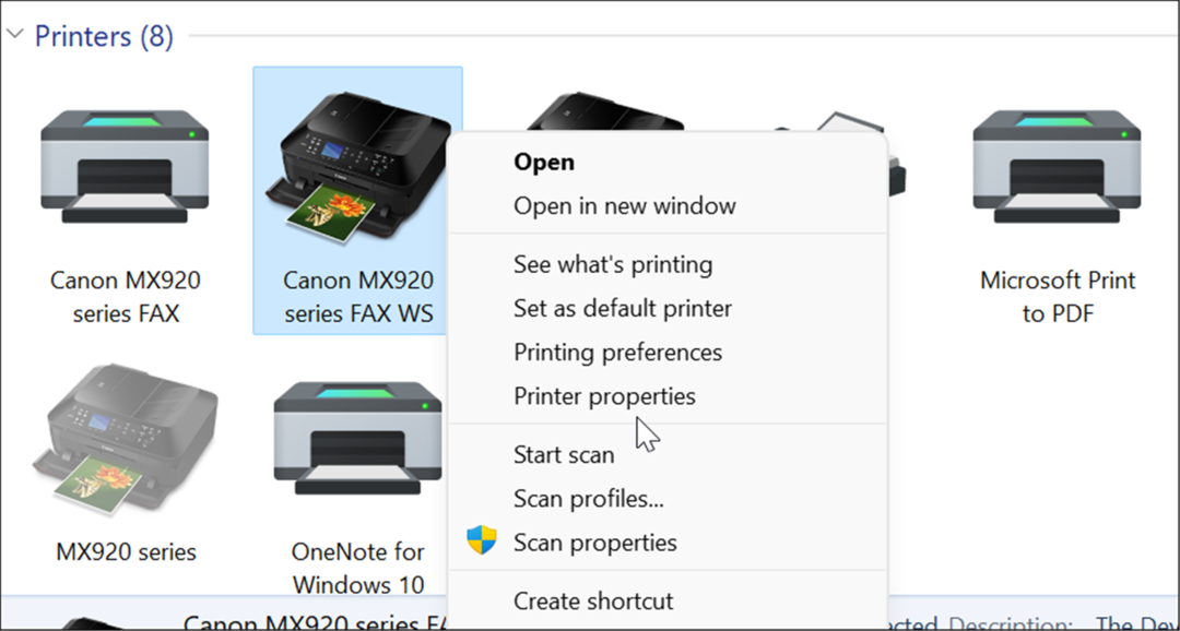 propriedades da impressora compartilham uma impressora no Windows 11