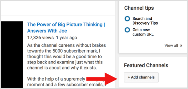 YouTube adiciona canais em destaque