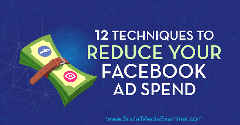 12 Técnicas para reduzir seus gastos com anúncios no Facebook, por Luke Smith no examinador de mídia social.