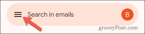 Abra o menu do Gmail