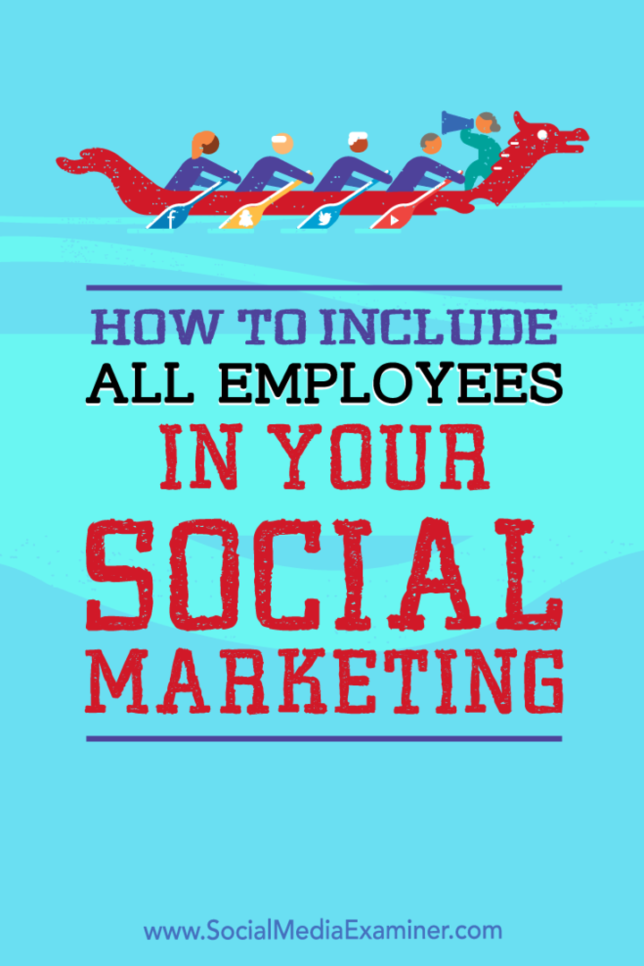 Como incluir todos os funcionários em seu marketing de mídia social por Ann Smarty no Examiner de mídia social.