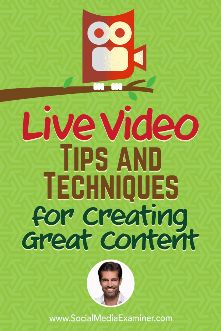Vídeo ao vivo: dicas e técnicas para criar ótimos conteúdos: examinador de mídia social