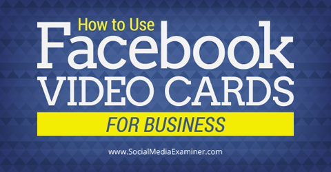 usar placas de vídeo do Facebook para negócios