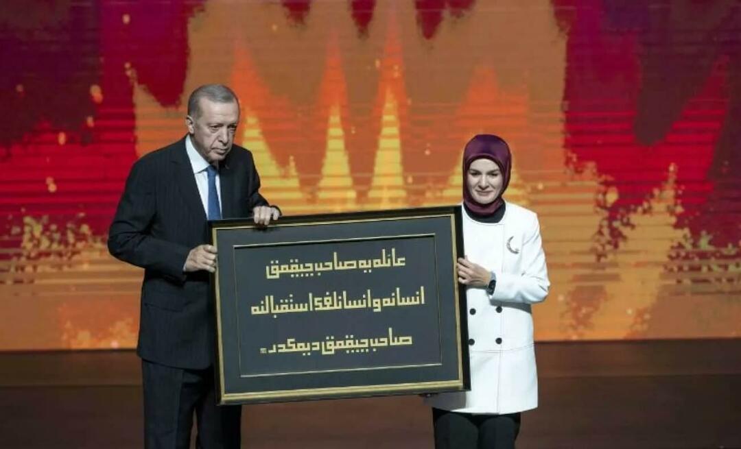 Um presente significativo de Mahinur Özdemir Göktaş para Erdoğan!