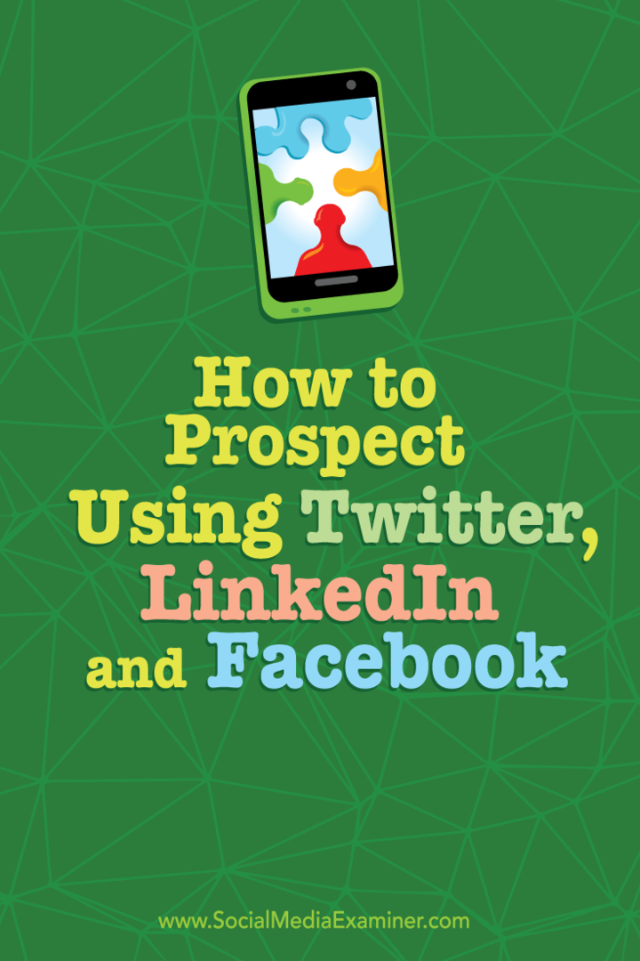 Como fazer prospecção usando Twitter, LinkedIn e Facebook: examinador de mídia social