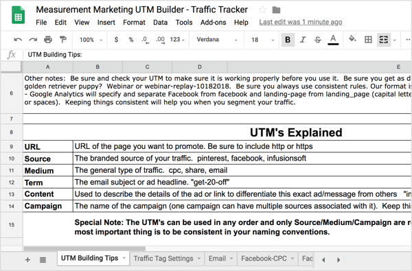 Na primeira guia, Dicas de construção de UTM, você encontrará uma recapitulação das informações de UTM discutidas anteriormente.