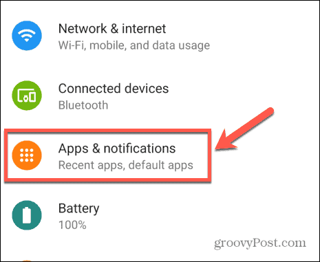 aplicativos e notificações do Android