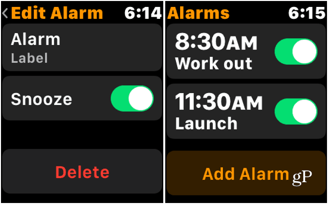 Excluir alarme Apple Watch