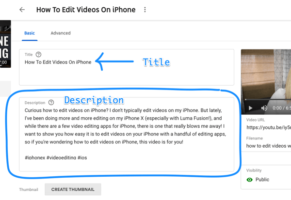 Como usar uma série de vídeos para expandir seu canal no YouTube, por exemplo, descrição de vídeo do YouTube e título usando palavras-chave