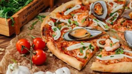 Como fazer pizza de frutos do mar? Receita de pizza mediterrânea de frutos do mar em casa! pizza di mare
