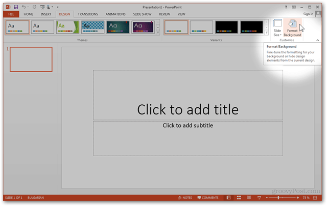 Criação de modelo do Office 2013 Criar design personalizado POTX Tutorial de slides de slides Como criar opção de plano de fundo para formato