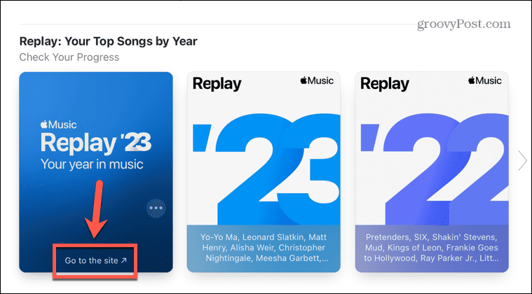 apple music replay acesse o site