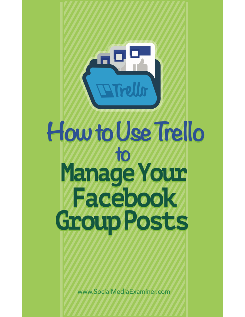 gerenciamento de conteúdo trello para postagens de grupos do Facebook