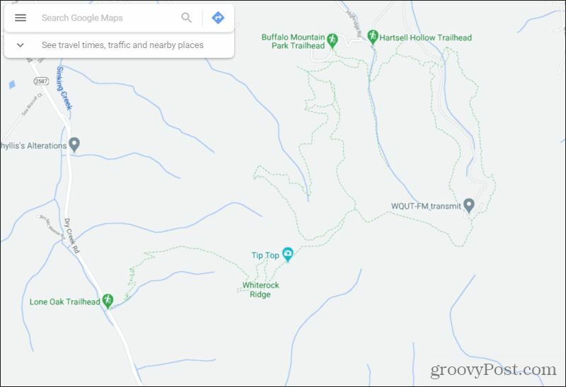 trilhas no google maps