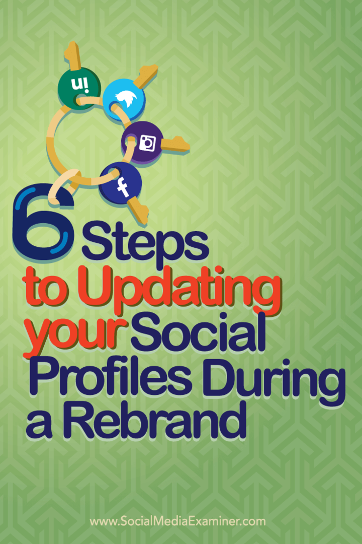 6 etapas para atualizar seus perfis de mídia social durante uma reformulação: examinador de mídia social