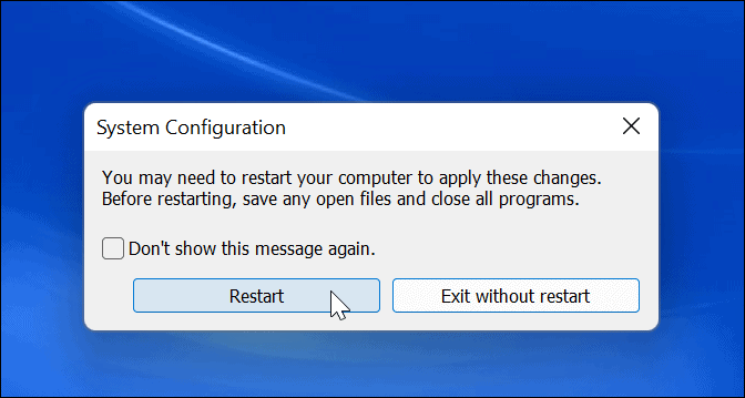 Reinicie o Windows 11