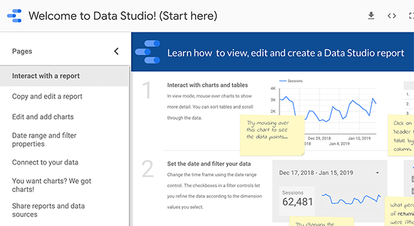 Como começar no Google Data Studio, dica 1