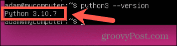 versão ubuntu python
