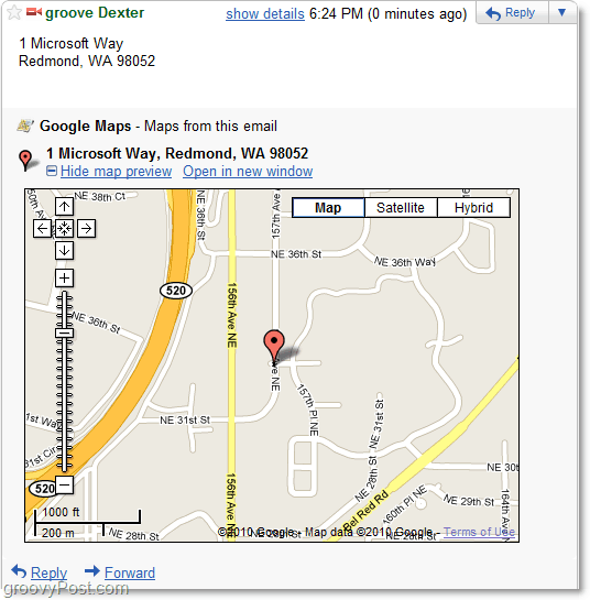 Google Maps no Gmail 