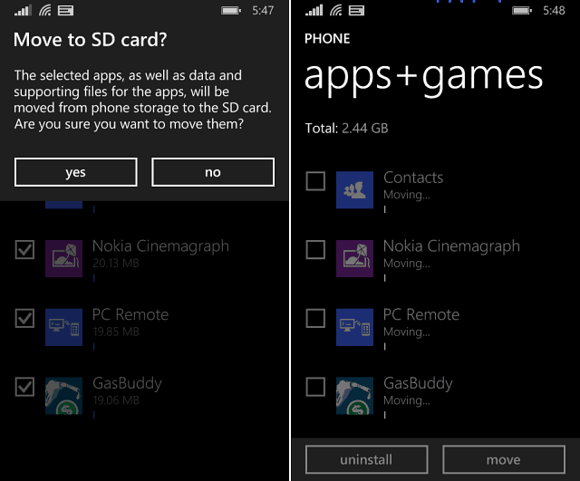 Dica do Windows Phone 8.1: Mova aplicativos e jogos para o cartão SD