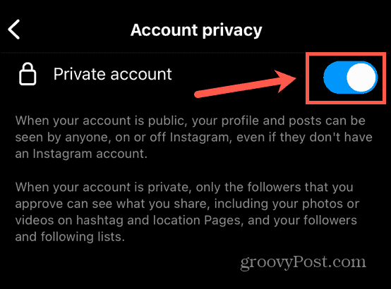 instagram ativar privado