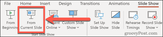 Visualizando uma apresentação do PowerPoint