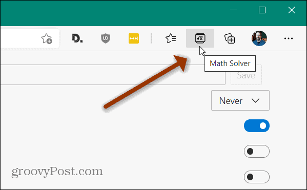 Botão Math Solver