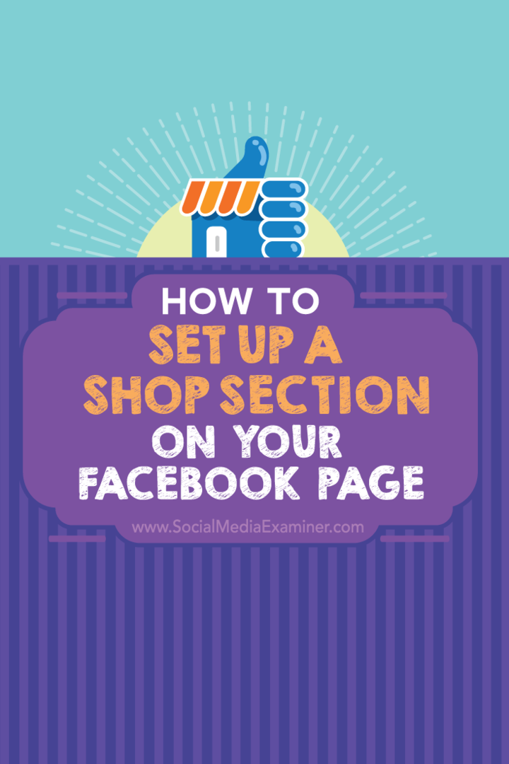 Como configurar uma seção de loja em sua página do Facebook: examinador de mídia social