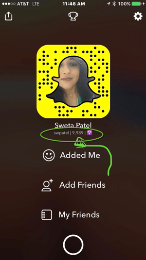 Você pode ver a pontuação do snap para qualquer usuário do Snapchat que está seguindo você de volta.