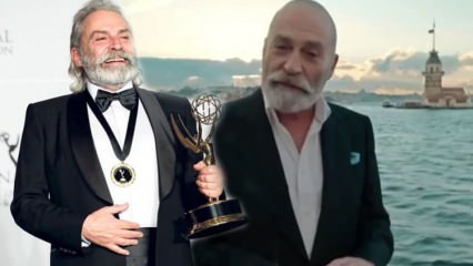Haluk Bilginer anunciou o prêmio Emmy na frente da Torre da Donzela!