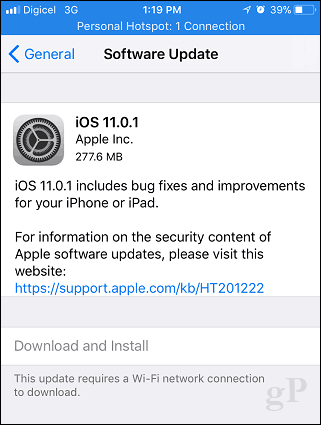 Lançamento do Apple iOS 11.0.1 e você deve atualizar agora