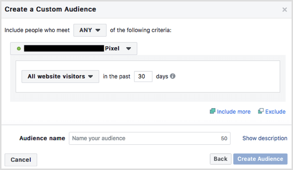 Facebook cria um público personalizado para o site
