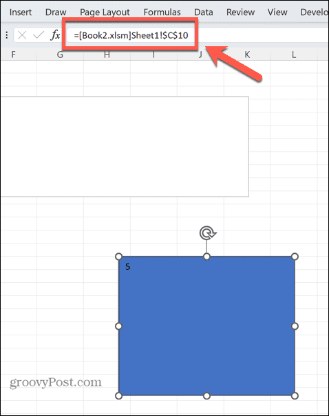 forma excel link externo