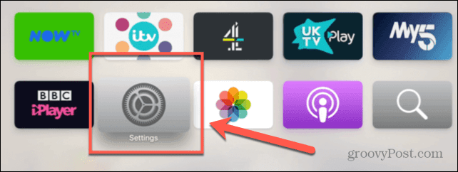 configurações de tv da apple